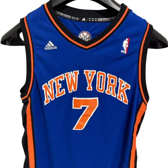 Adidas Sewn Carmelo Anthony Jersey #7 New York Knicks NBA Basketball Size YXL +2 - Picture 1 of 6